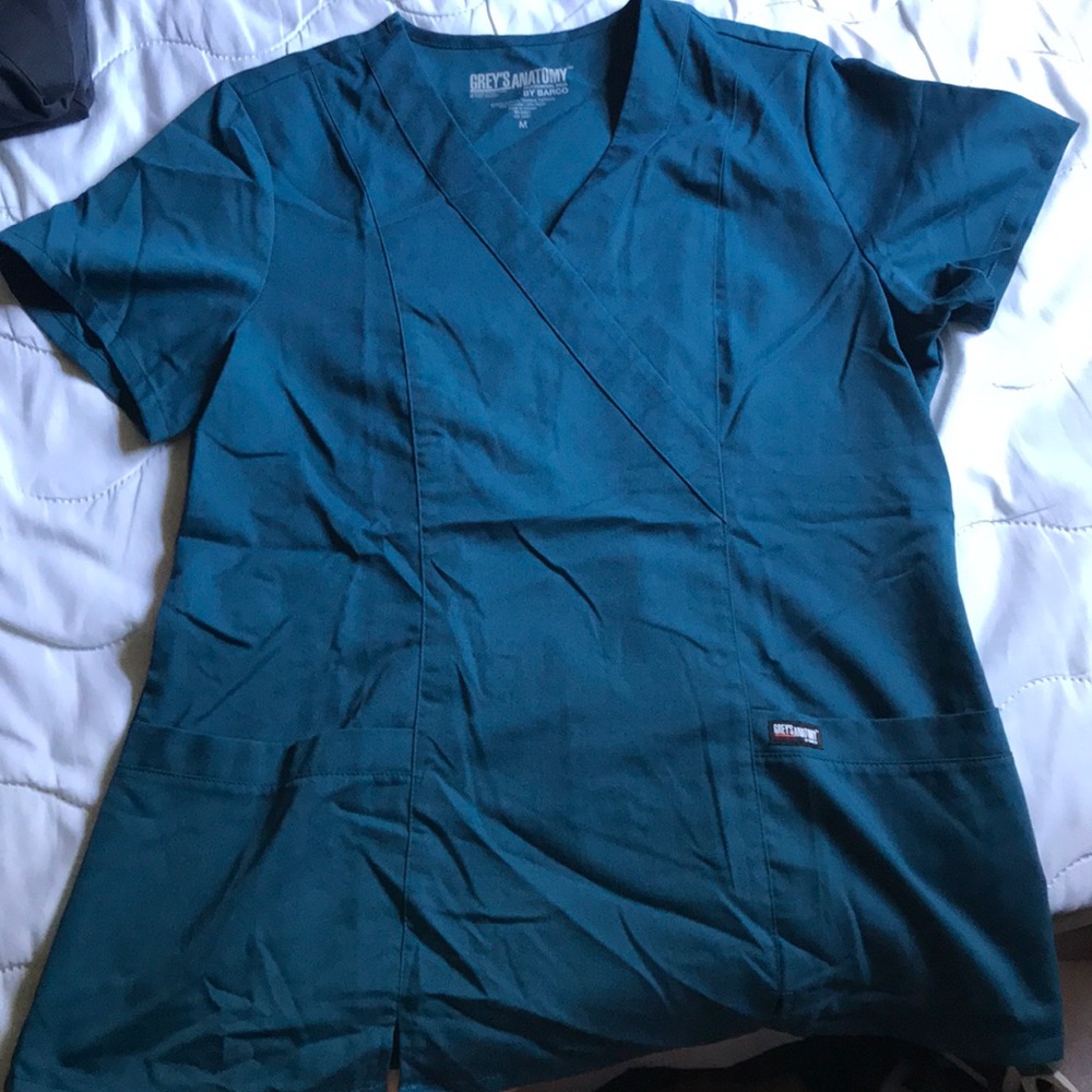 Greys Anatomy Teal Scrub Top